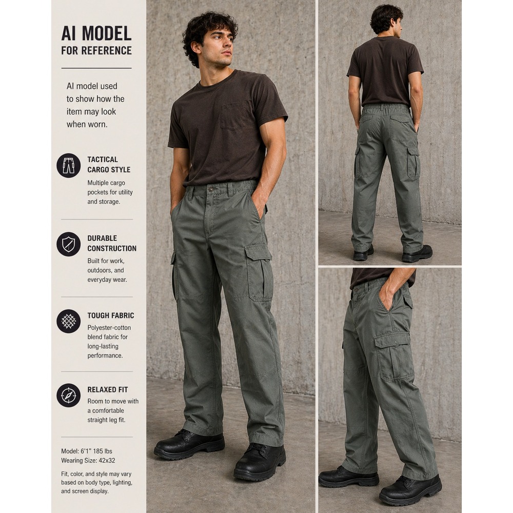 Propper‎ Cargo Pants 42x32 Olive Tactical Ripstop Utility Workwear Mens Gorpcore